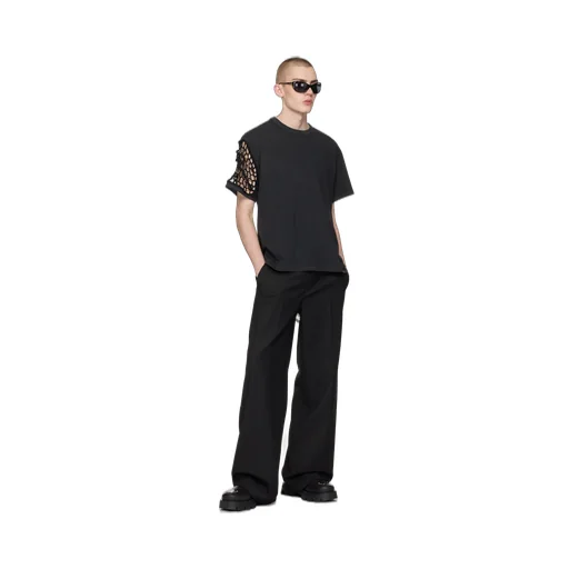 Crochet-Panel T-Shirt
