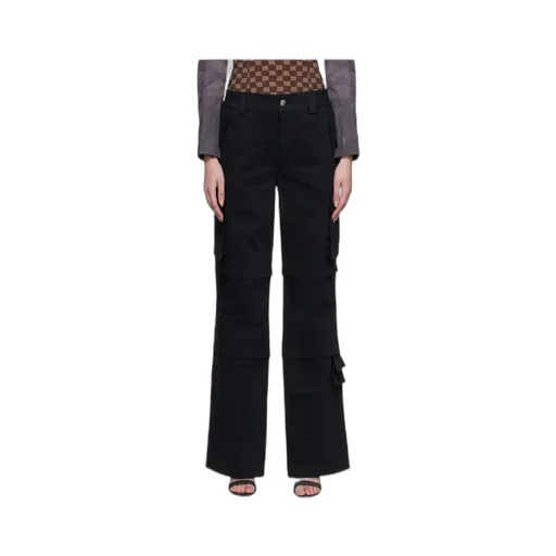 High-Waisted Cargo Trousers