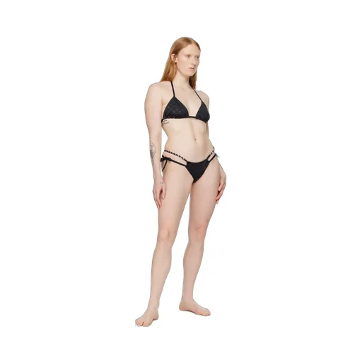 Monogram-Pattern Bikini Bottoms