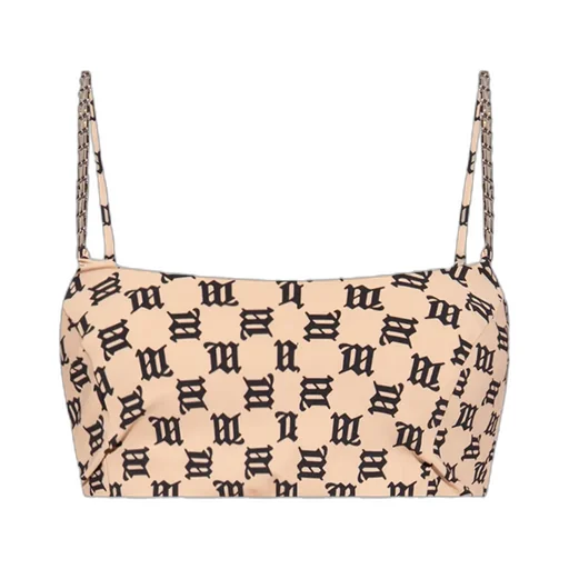 Monogram-Print Bralette Top