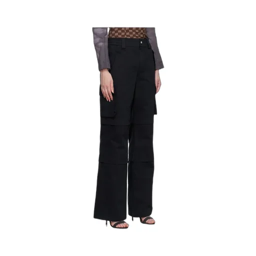 High-Waisted Cargo Trousers