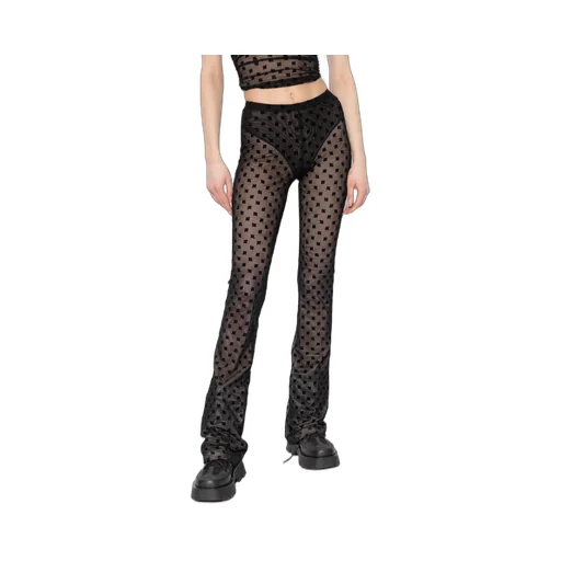 Flocked Monogram Sheer Trousers