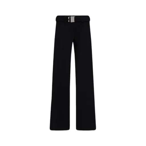Flared Buckled-Waist Trousers