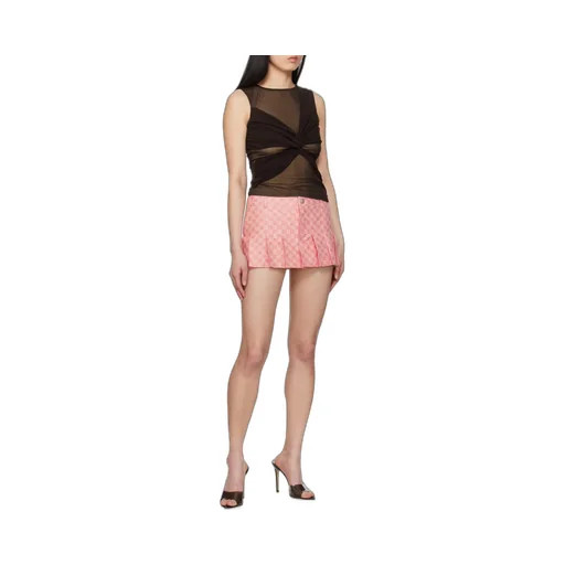 Monogram Low-Rise Pleated Miniskirt