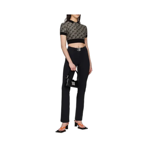 Flared Buckled-Waist Trousers