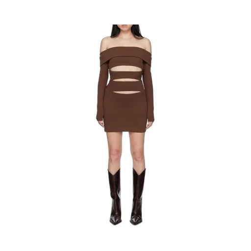 Off-Shoulder Cut-Out Minidress