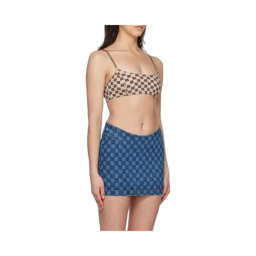 Monogram-Print Bralette Top