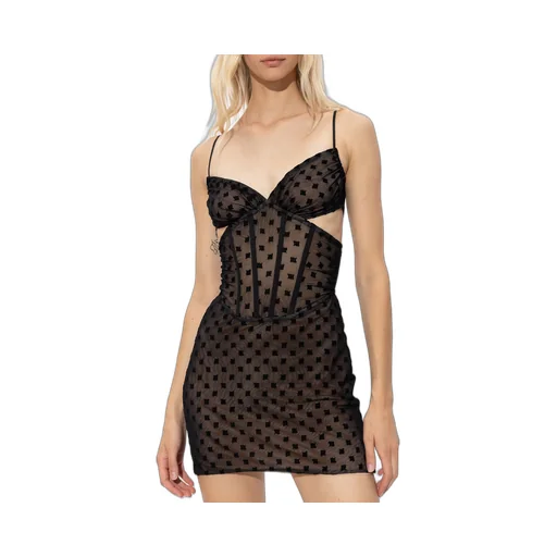 Monogram-Pattern Corset Minidress