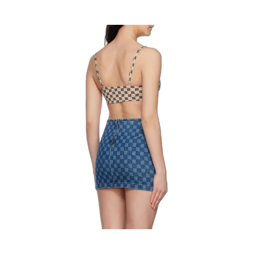 Monogram-Print Bralette Top