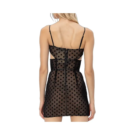 Monogram-Pattern Corset Minidress