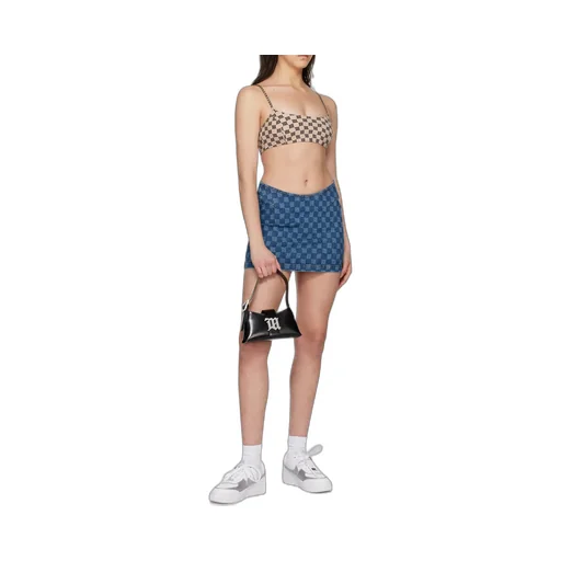 Monogram-Print Bralette Top