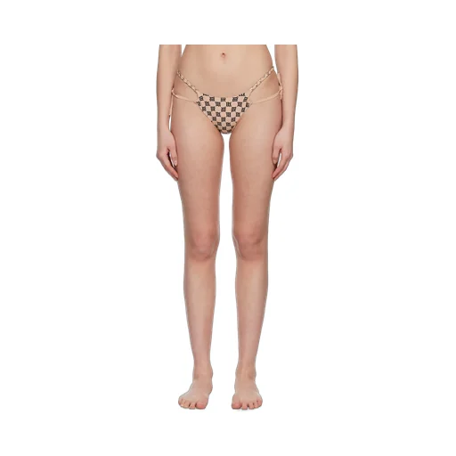 Monogram-Pattern Bikini Bottoms
