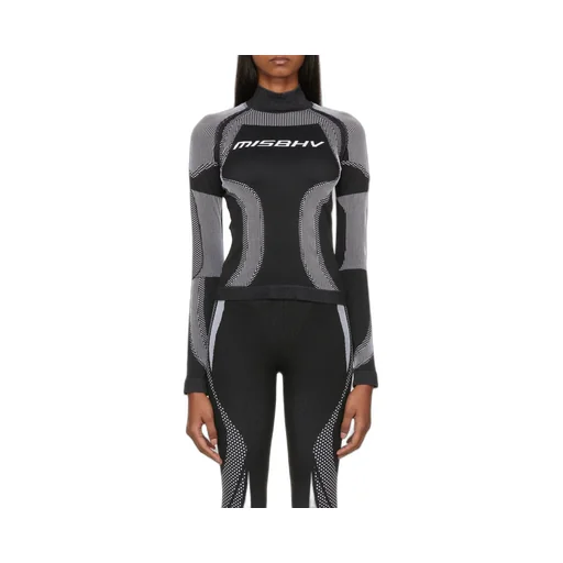 Elastic Plain Jersey Long-Sleeved T-Shirt