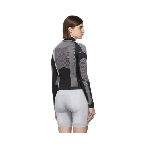 Elastic Plain Jersey Long-Sleeved T-Shirt