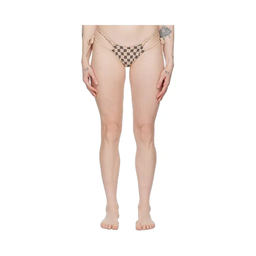 Monogram-Pattern Bikini Bottoms