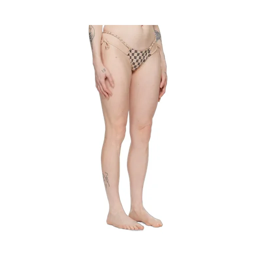 Monogram-Pattern Bikini Bottoms