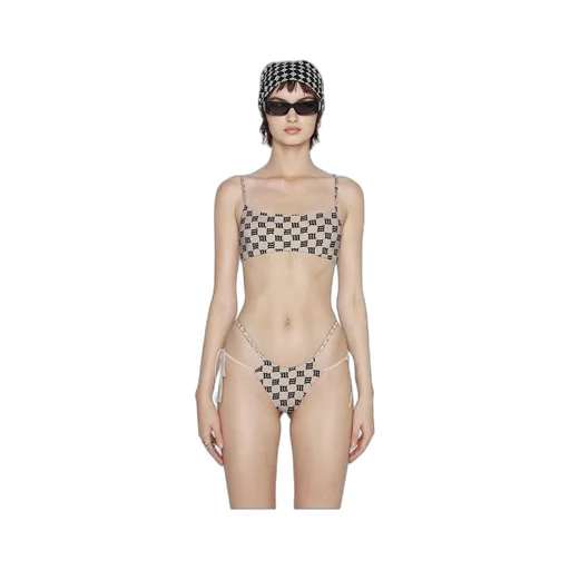 Monogram-Pattern Bikini Bottoms
