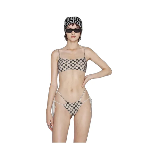 Monogram-Pattern Bikini Bottoms