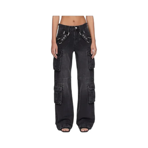 Cut-Out Straight-Leg Trousers
