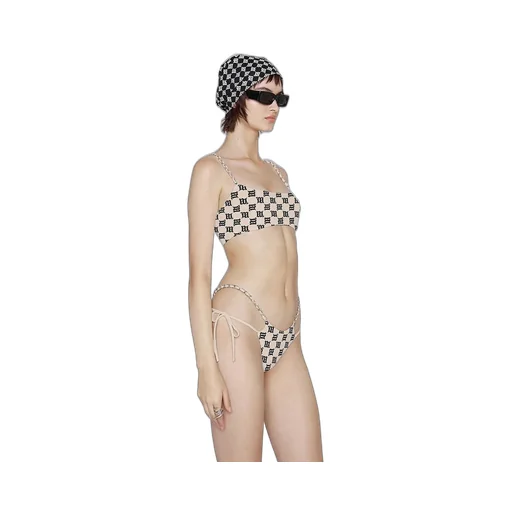 Monogram-Pattern Bikini Bottoms