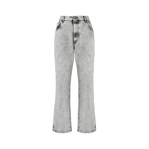 Acid-Wash Logo-Plaque Jeans