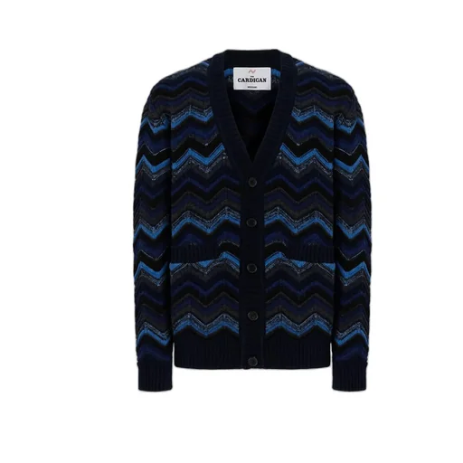 Zigzag-Pattern Cardigan