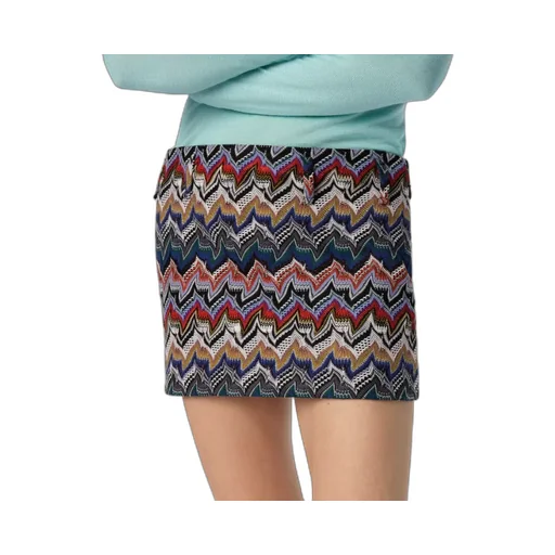 Chevron-Pattern Mini Skirt