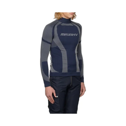 Logo Printed Turtleneck Top