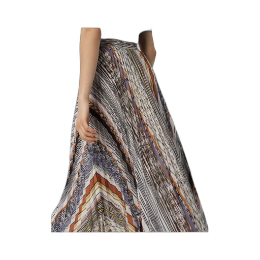 Pleated Knit Midi Skirt