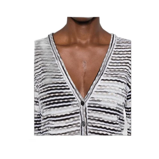 Striped V-Neck Cardigan