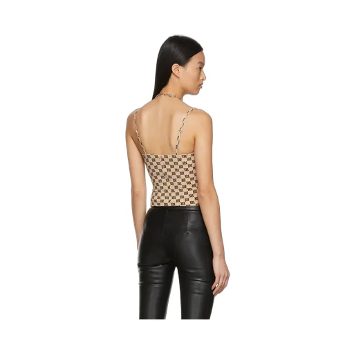 Chain-Embellished Monogram Top
