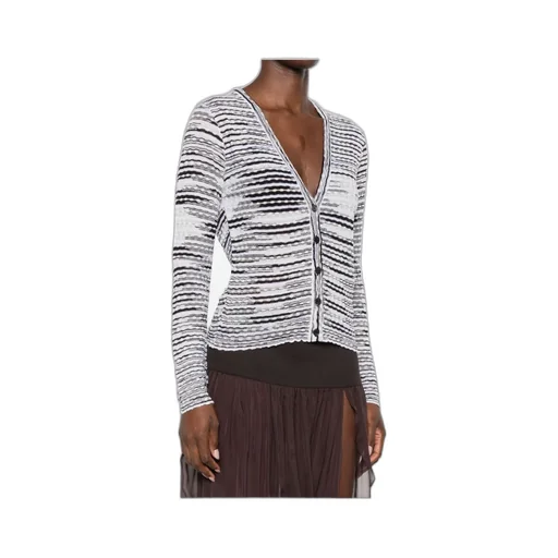 Striped V-Neck Cardigan