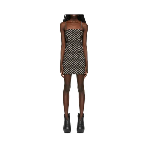 Monogram-Print Fitted Dress