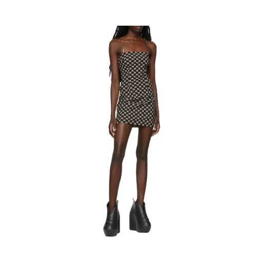 Monogram-Print Fitted Dress