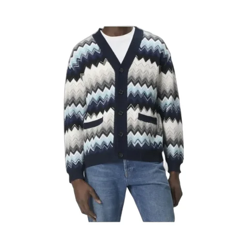 Chevron-Pattern Cardigan