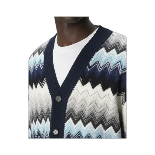 Chevron-Pattern Cardigan
