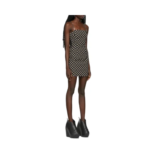 Monogram-Print Fitted Dress