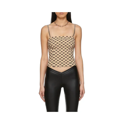 Chain-Embellished Monogram Top