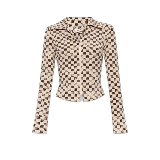 Monogram Pattern Long-Sleeved Top