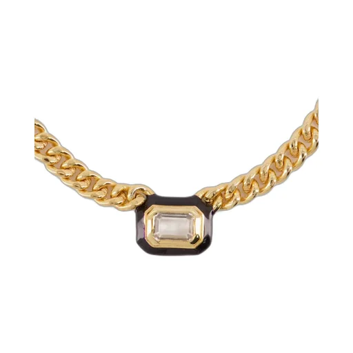 Stone-Detail Chain Necklace
