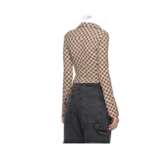 Monogram Pattern Long-Sleeved Top