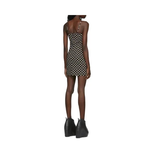 Monogram-Print Fitted Dress