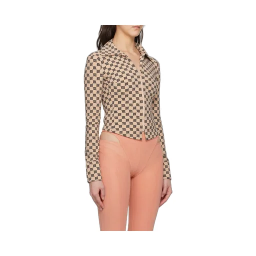 Monogram Pattern Long-Sleeved Top