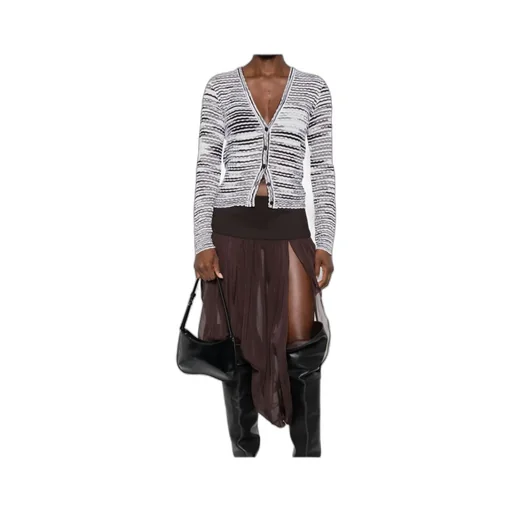Striped V-Neck Cardigan