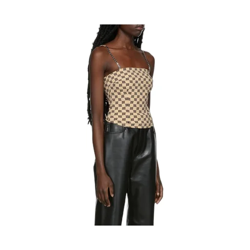 Chain-Embellished Monogram Top
