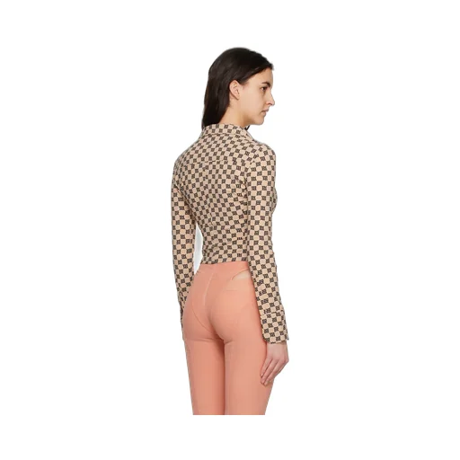 Monogram Pattern Long-Sleeved Top