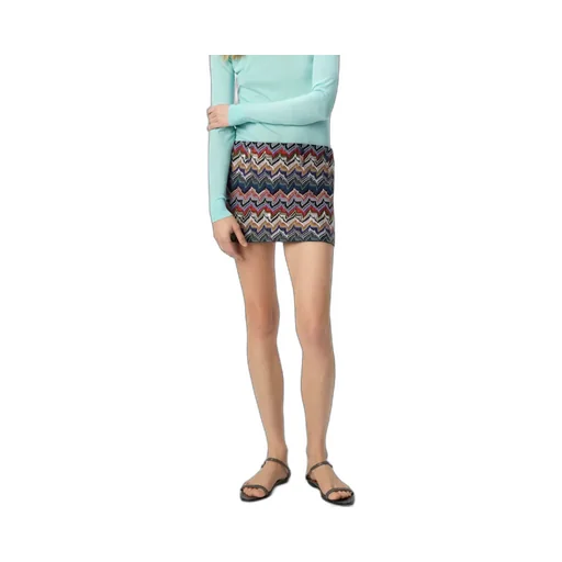 Chevron-Pattern Mini Skirt