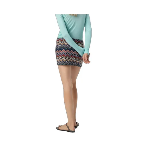 Chevron-Pattern Mini Skirt