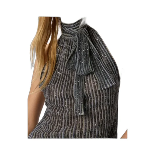 Sequin Striped Bow Top
