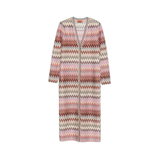 Zigzag-Pattern Cardi-Coat
